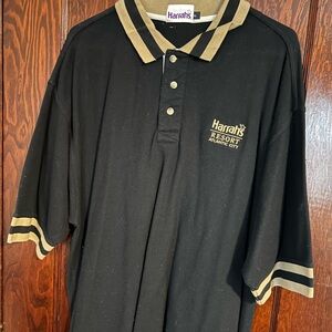 Harrah’s Black and Gold Polo Shirt